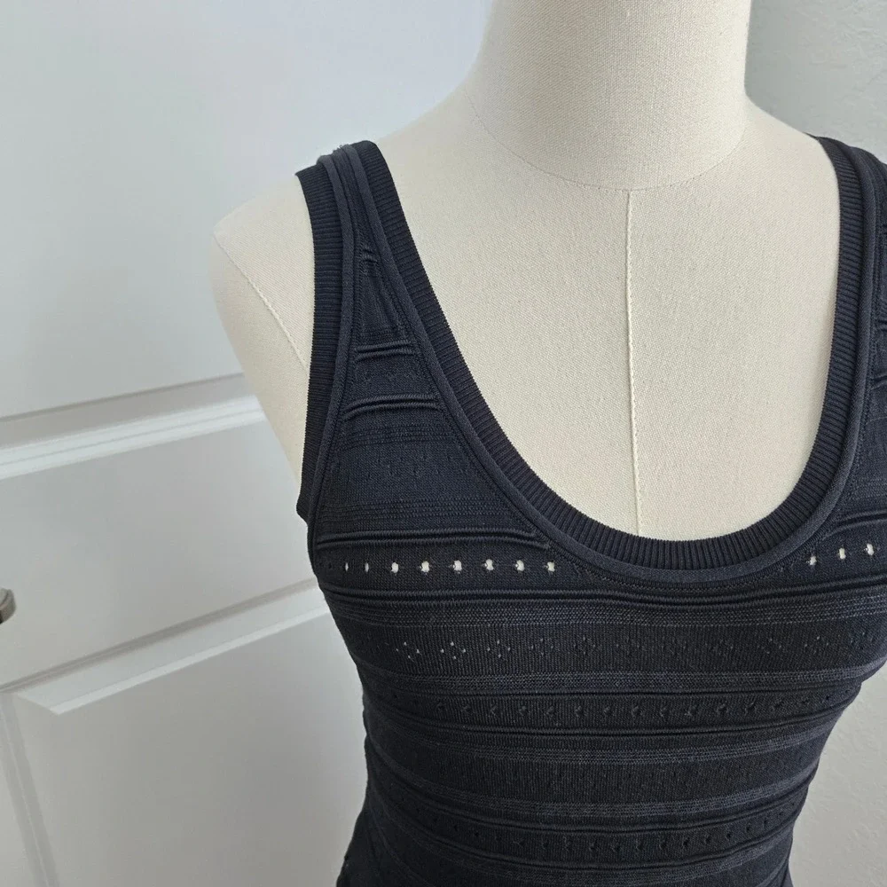 J.Crew Open-Knit Mini Dress‎ Black. Size S CD360